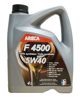 Масло моторное Areca F4500 5W-40 4л Areca 11456
