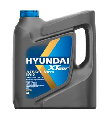 Масло моторное Hyundai Xteer Diesel Ultra 5W-40 6л HYUNDAI XTEER 1061223