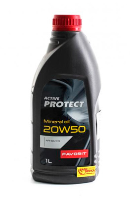 Масло моторное Favorit Active Protect Mineral Oil 20W-50 1л FAVORIT 98875