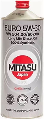 Моторное масло Mitasu EURO DIESEL LL 5W-30 1л Mitasu MJ2101