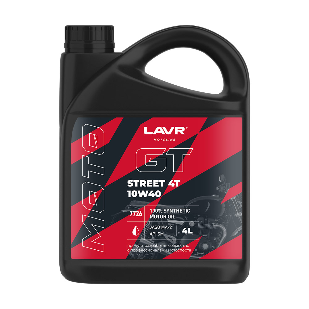 Моторное масло GT Street 4T 10W-40 Lavr Moto Ln7726 4 л LAVR Ln7726