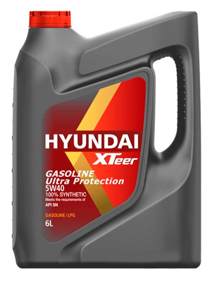 Масло моторное Hyundai Xteer Gasoline Ultra Protection 5W-40 6л HYUNDAI XTEER 1061126