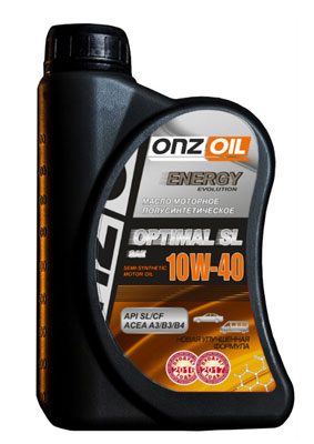 Масло моторное Onzoil Optimal SL 10W-40 0.9л Onzoil ONZOILSAE10W40OptimalSL09L