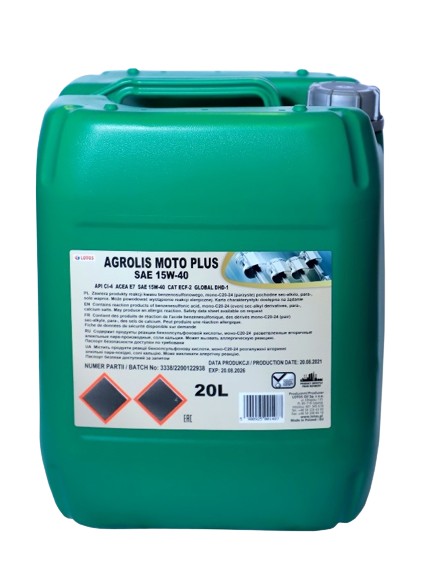 Масло моторное Lotos Agrolis Moto Plus 15W-40 20 л LOTOS WF2L02A40000