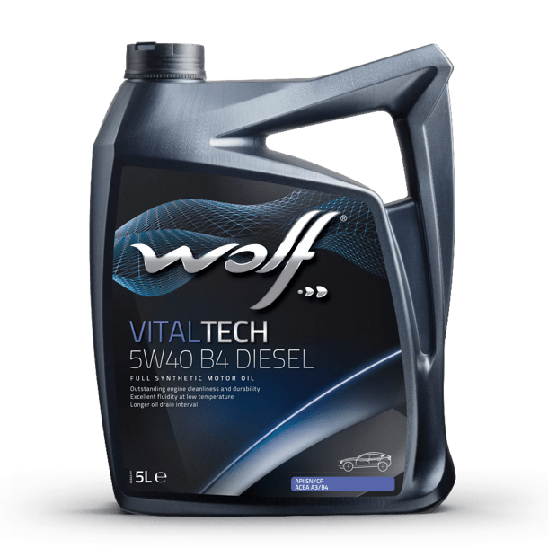 Масло моторное Wolf Вольф VitalTech B4 DIESEL 5W-40 5л 261165 WOLF 261165