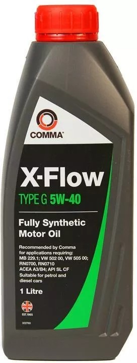 Масло моторное Comma Комма X-Flow Type G 5W-40 1л XFG1L Comma XFG1L