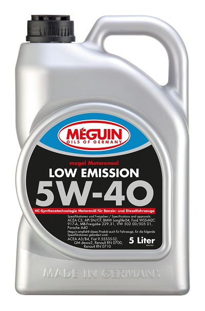 Моторное масло Meguin MEGOL LOW EMISSION 5W-40 5л MEGUIN 6574
