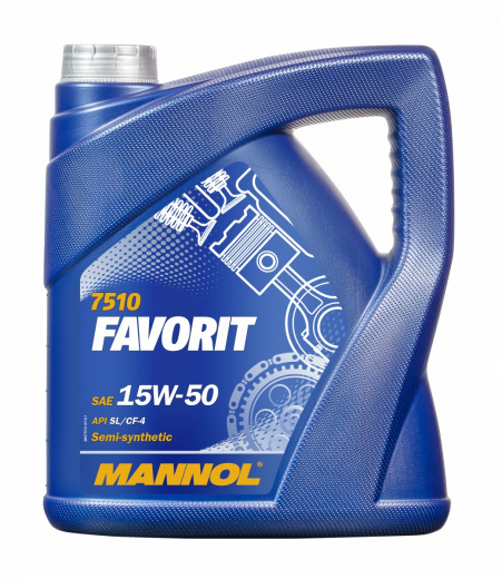 Масло моторное Mannol Favorit 15W-50 SL/CF-4 4 л MANNOL 54873