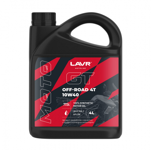 Моторное масло GT Off Road 4T 10W-40 Lavr Moto Ln7724 4 л LAVR Ln7724