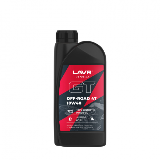 Моторное масло GT Off Road 4T 10W-40 Lavr Moto Ln7723 1 л LAVR Ln7723